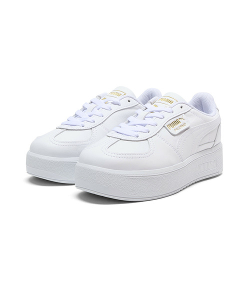 PUMA(プーマ)の「PUMA プーマ ウィメンズ パレルモ エレベータ レザー スニーカー(スニーカー・レディース・ブラック系その他/ホワイト/ホワイト系その他・24.5cm/24.0cm/23.5cm/26.0cm/25.5cm/25.0cm/23.0cm/22.5cm/22.0cm)」の4枚目の写真