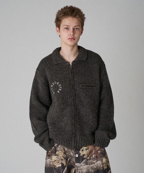 DETROIT WOOL BLEND KNIT JACKET/デトロイトウールブレンド