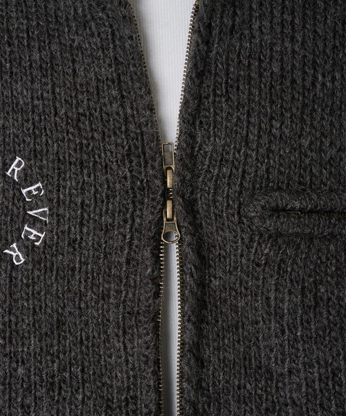 WISH FOR EVER(ウィッシュフォーエバー)の「DETROIT WOOL BLEND KNIT JACKET/デトロイトウールブレンドニットジャケット(ニット/セーター・メンズ・ワインレッド/オリーブ/チャコールグレー・SMALL/MEDIUM/LARGE)」の19枚目の写真