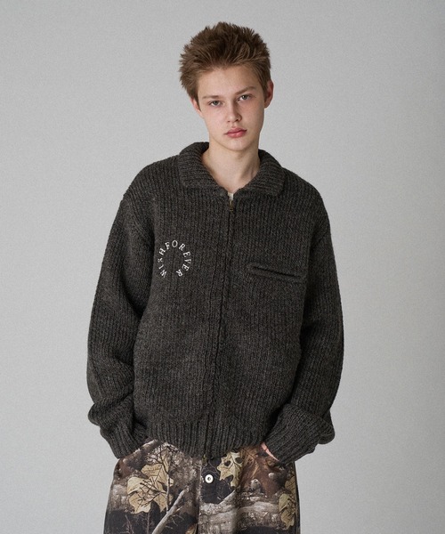 デトロイトニットジャケット DETROIT KNIT JACKET セール】DETROIT WOOL BLEND KNIT JACKET/デトロイトウール