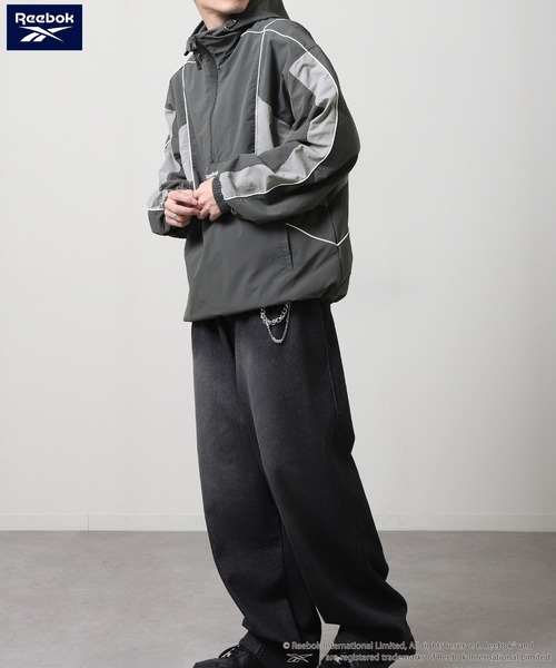 Reebok(リーボック)の「【REEBOK】 パイピング ライン入り ナイロン フード アノラック ジャケット / ナイロンプルオーバー ドロスト(ナイロンジャケット・レディース・グレイッシュベージュ/ネイビー/チャコール・MEDIUM/LARGE/X-LARGE)」の18枚目の写真