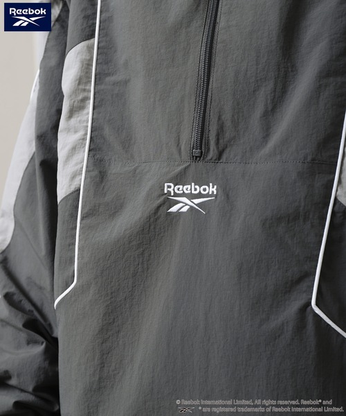 Reebok(リーボック)の「【REEBOK】 パイピング ライン入り ナイロン フード アノラック ジャケット / ナイロンプルオーバー ドロスト(ナイロンジャケット・レディース・グレイッシュベージュ/ネイビー/チャコール・MEDIUM/LARGE/X-LARGE)」の14枚目の写真