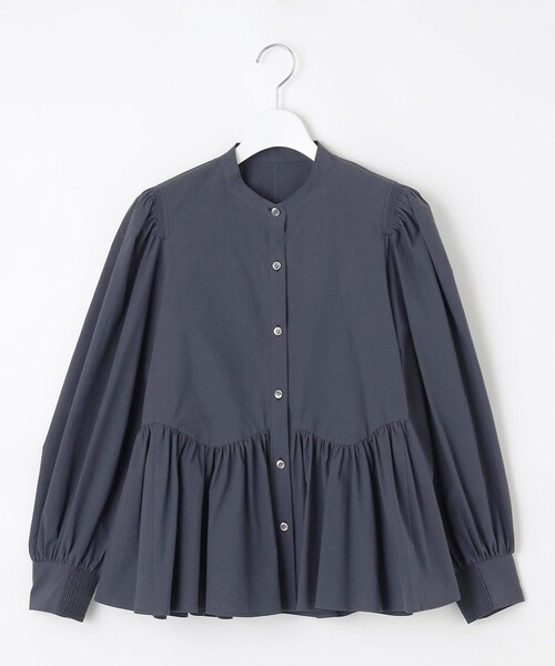 23区（ニジュウサンク）の「【SLOW/一部店舗限定】タンブラーコットンブロード ブラウス（シャツ/ブラウス・レディース・ホワイト系/ダルブルー系/ブルー系・40/38）」の7枚目の写真