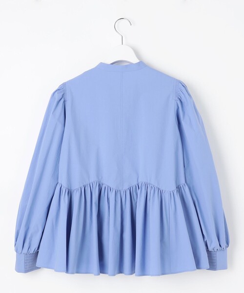 23区（ニジュウサンク）の「【SLOW/一部店舗限定】タンブラーコットンブロード ブラウス（シャツ/ブラウス・レディース・ホワイト系/ダルブルー系/ブルー系・40/38）」の12枚目の写真