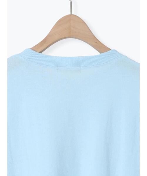 Samansa Mos2（サマンサ モスモス）の「◎柄アソートロゴロンT（Tシャツ/カットソー・レディース・イエロー/ブラウン/オフホワイト/ブルー/チャコールグレー/サックスブルー・F）」の15枚目の写真