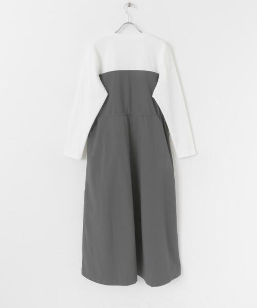 ITEMS URBANRESEARCH(アイテムズ アーバンリサーチ)の「ドッキングナイロンワンピース(ワンピース・レディース・カーキ/チャコールグレー・FREE)」の14枚目の写真