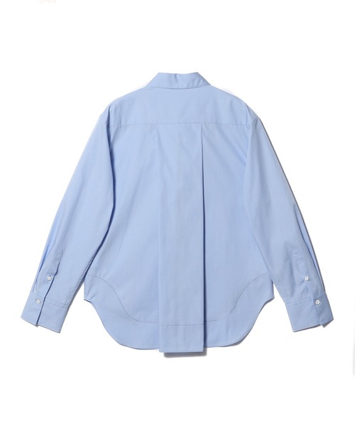 ESTNATION(エストネーション)の「ESTNATION / シャープカラーダブルヘムシャツ(シャツ/ブラウス・レディース・ライトブルー/オフホワイト・38/36)」の3枚目の写真