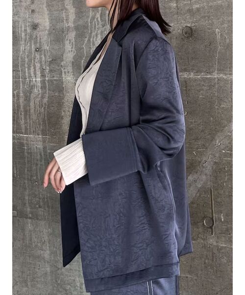 セール】サテンオーバージャケット（テーラードジャケット