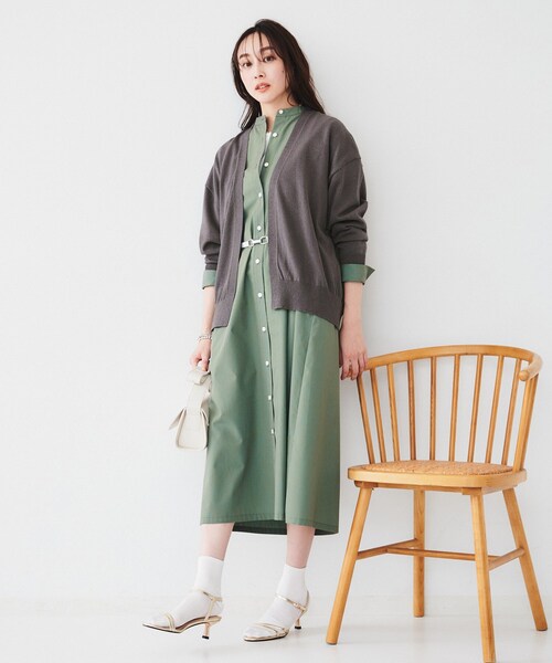 冷房対策＊6月30日まで出品l'appartement ☆ 長袖カーディガン カーディガン 夏新作 UVカット サマーニット 長袖 ゆったり
