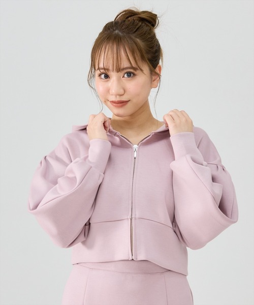 REDYAZEL(レディアゼル)の「【セットアップ可能】ダンボールジップフーディー(パーカー・レディース・ブラック/オフホワイト/ピンク・FREE)」の6枚目の写真