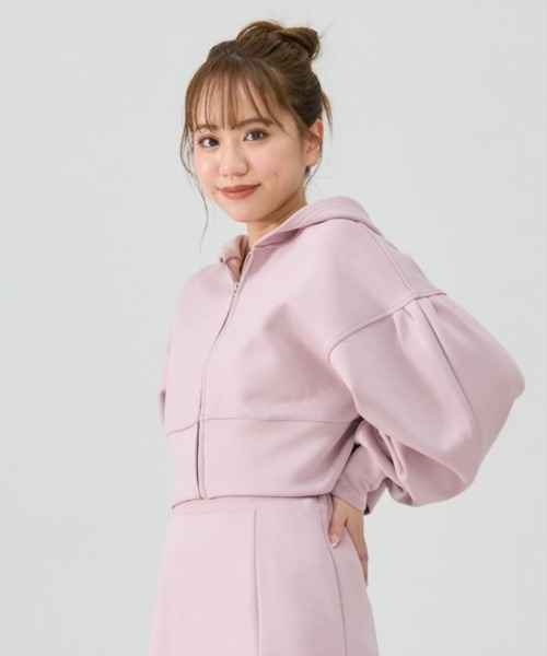 REDYAZEL(レディアゼル)の「【セットアップ可能】ダンボールジップフーディー(パーカー・レディース・ブラック/オフホワイト/ピンク・FREE)」の8枚目の写真