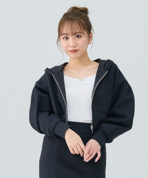 REDYAZEL(レディアゼル)の「【セットアップ可能】ダンボールジップフーディー(パーカー・レディース・ブラック/オフホワイト/ピンク・FREE)」の14枚目の写真