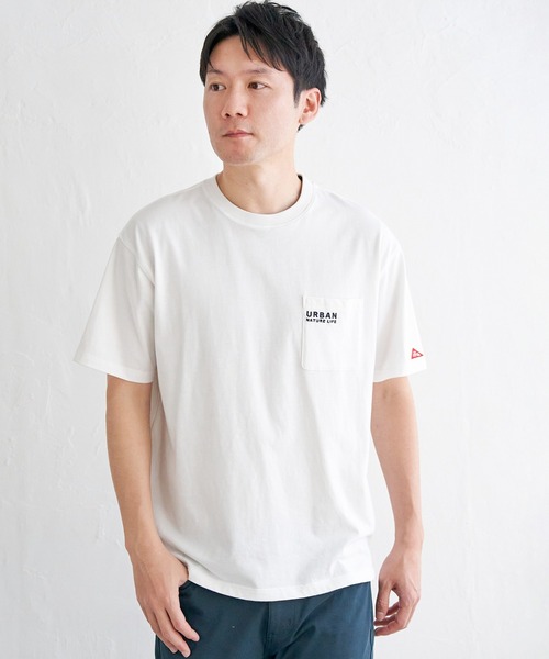 ikka(イッカ)の「【雑誌MonoMax5月号掲載】URBAN NATURE LIFE アーバンネイチャーライフ 刺繍ポケットTシャツ【親子コーデ】(Tシャツ/カットソー・メンズ・ネイビー/ブラック/ホワイト/カーキ/ベージュ・XL/L/S/M)」の8枚目の写真