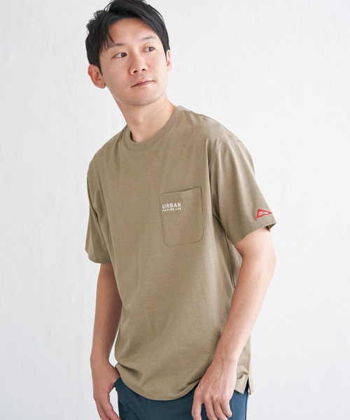 ikka(イッカ)の「【雑誌MonoMax5月号掲載】URBAN NATURE LIFE アーバンネイチャーライフ 刺繍ポケットTシャツ【親子コーデ】(Tシャツ/カットソー・メンズ・ネイビー/ブラック/ホワイト/カーキ/ベージュ・XL/L/S/M)」の11枚目の写真