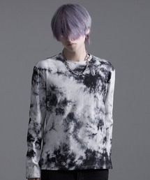 『Bernings Sho/バーニングショー』ムラ染めテレコ長袖クルーTEE