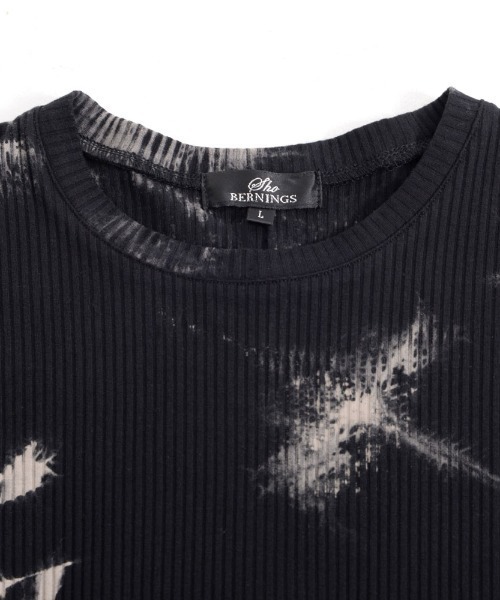 SILVER BULLET(シルバーバレット)の「『Bernings Sho/バーニングショー』ムラ染めテレコ長袖クルーTEE(Tシャツ/カットソー・メンズ・ブラック/ホワイト・XL/L/M)」の15枚目の写真