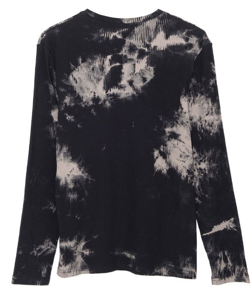 SILVER BULLET(シルバーバレット)の「『Bernings Sho/バーニングショー』ムラ染めテレコ長袖クルーTEE(Tシャツ/カットソー・メンズ・ブラック/ホワイト・XL/L/M)」の5枚目の写真