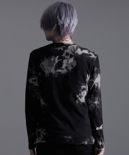 SILVER BULLET(シルバーバレット)の「『Bernings Sho/バーニングショー』ムラ染めテレコ長袖クルーTEE(Tシャツ/カットソー・メンズ・ブラック/ホワイト・XL/L/M)」の12枚目の写真
