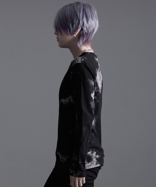 SILVER BULLET(シルバーバレット)の「『Bernings Sho/バーニングショー』ムラ染めテレコ長袖クルーTEE(Tシャツ/カットソー・メンズ・ブラック/ホワイト・XL/L/M)」の14枚目の写真