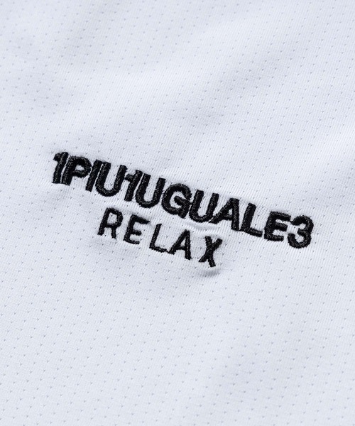 1PIU1UGUALE3  RELAX （ウノピゥウノウグァーレトレ リラックス）の「1PIU1UGUALE3 RELAX(ウノピゥウノウグァーレトレ リラックス)ブランドロゴ トレーニング 半袖Tシャツ (伸縮性 / 通気性)（Tシャツ/カットソー・メンズ・ホワイト/ブラック・XXL/XL/L/M/S）」の22枚目の写真