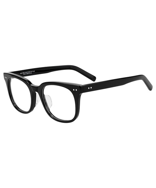セール】ウェリントン型 メガネ｜横長｜黒縁フレーム｜伊達メガネ