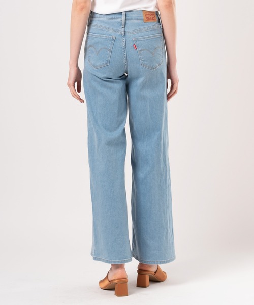 サイドストライプ ライトブルーデニム ワイドレッグ Levi's/リーバイス 318(TM) シェーピング ワイドレッグ ライト