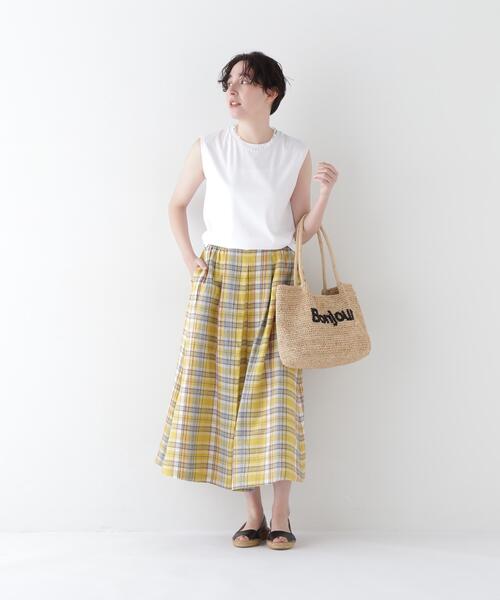 human woman(ヒューマンウーマン)の「◆ゼロロックタンクトップ(Tシャツ/カットソー・レディース・ホワイト/ベージュ・MEDIUM)」の6枚目の写真