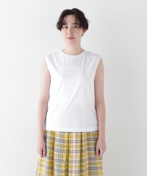 human woman(ヒューマンウーマン)の「◆ゼロロックタンクトップ(Tシャツ/カットソー・レディース・ホワイト/ベージュ・MEDIUM)」の7枚目の写真