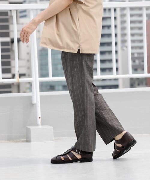 URBAN RESEARCH ROSSO MEN(アーバンリサーチロッソメン)の「『WEB限定』綿麻ストライプリラックステーパードパンツ(その他パンツ・メンズ・ライトグレー/チャコールグレー・LARGE/MEDIUM)」の3枚目の写真