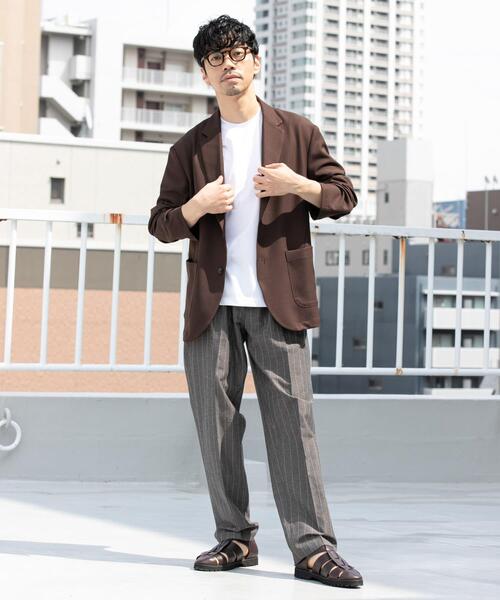 URBAN RESEARCH ROSSO MEN(アーバンリサーチロッソメン)の「『WEB限定』綿麻ストライプリラックステーパードパンツ(その他パンツ・メンズ・ライトグレー/チャコールグレー・LARGE/MEDIUM)」の10枚目の写真