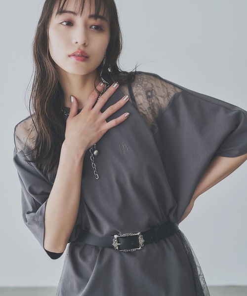 HARE（ハレ）の「レースキリカエTシャツ(HARE)（Tシャツ