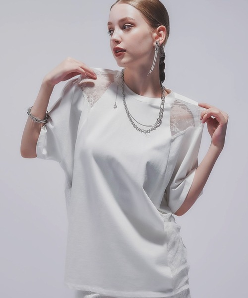 HARE レースキリカエTシャツ セール】レースキリカエTシャツ(HARE)（Tシャツ/カットソー