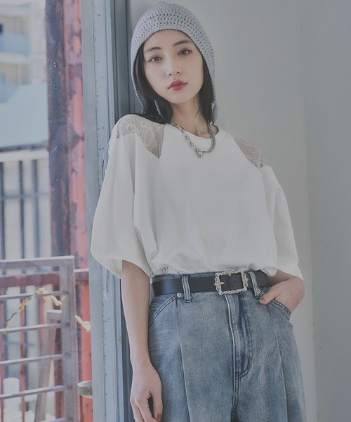 HARE（ハレ）の「レースキリカエTシャツ(HARE)（Tシャツ