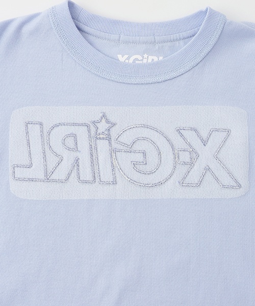 X-girl Stages（エックスガールステージス）の「メッシュロゴショート丈半袖Tシャツ（Tシャツ/カットソー・キッズ・ライトブルー/ブラック/ピンク・110cm/130cm/120cm/140cm/90cm/100cm）」の10枚目の写真