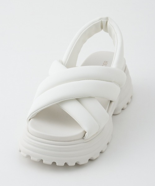 Honeys（ハニーズ）の「厚底パテッドサンダル（サンダル・レディース・ブラック×ホワイト/ライトグレー/ブラック/アイボリー・LL/S/M/L）」の13枚目の写真