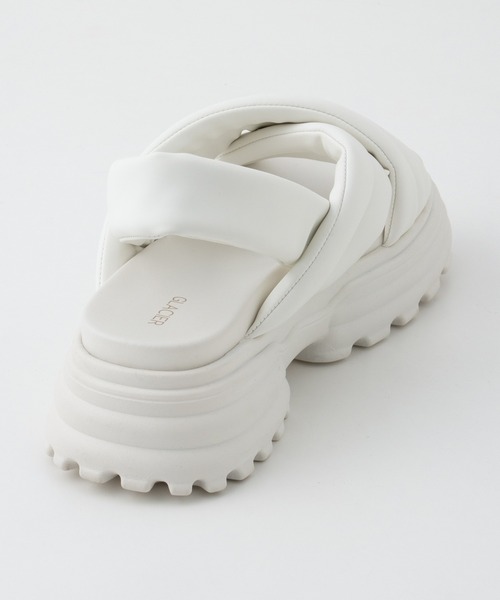 Honeys（ハニーズ）の「厚底パテッドサンダル（サンダル・レディース・ブラック×ホワイト/ライトグレー/ブラック/アイボリー・LL/S/M/L）」の14枚目の写真