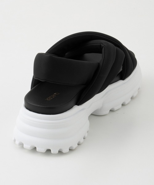 Honeys（ハニーズ）の「厚底パテッドサンダル（サンダル・レディース・ブラック×ホワイト/ライトグレー/ブラック/アイボリー・LL/S/M/L）」の20枚目の写真