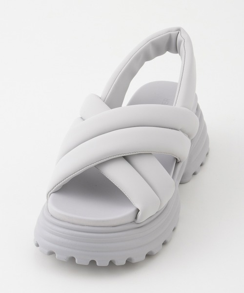 Honeys（ハニーズ）の「厚底パテッドサンダル（サンダル・レディース・ブラック×ホワイト/ライトグレー/ブラック/アイボリー・LL/S/M/L）」の22枚目の写真