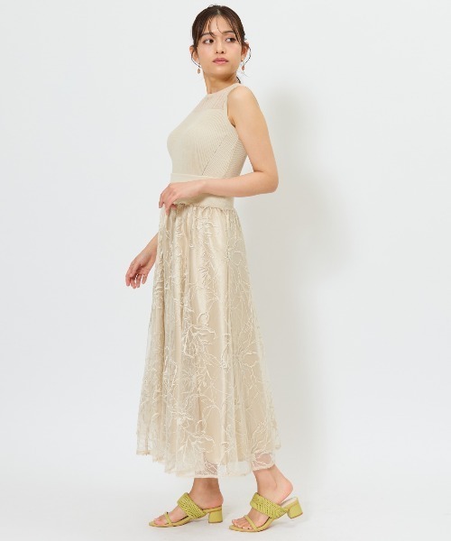 AND COUTURE(アンドクチュール)の「シアー切替ノースリトップス(ニット/セーター・レディース・ライトグレー/オフホワイト/ピンク/ベージュ/ブラック・FREE)」の16枚目の写真
