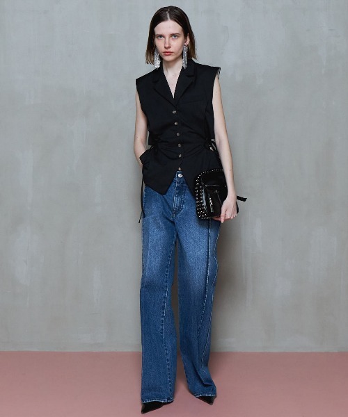 Low Waist Semi-Flare Denim Pants/ローウエストセミフレア