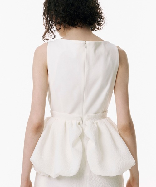 JOSE MOON（ジョゼムーン）の「BALLON DOCKING DRESS/バルーンドッキングドレス（ワンピース・レディース・ブラック/ホワイト・38/36）」の21枚目の写真