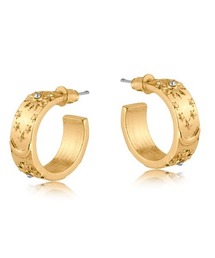 【金属アレルギー対応】フープピアス MARGOT ENGRAVED CHARM HOOP