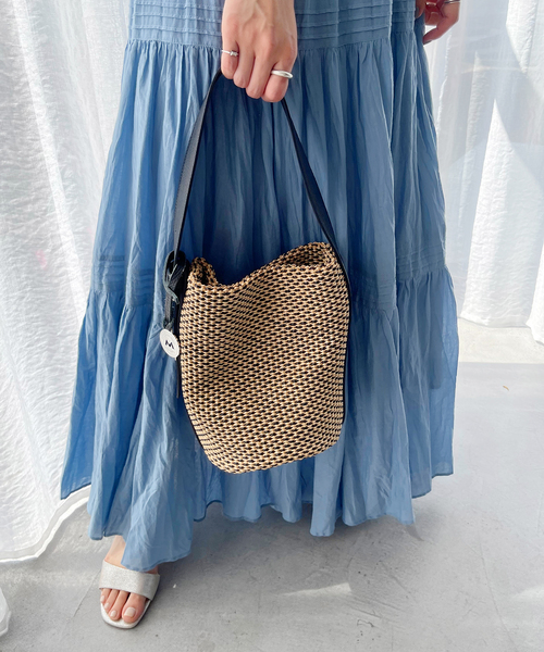 marco masi(マルコマージ)の「MARCO MASI/マルコマージ MIX ONEHANDLE BAG(ショルダーバッグ・レディース・ブラック・FREE)」の6枚目の写真