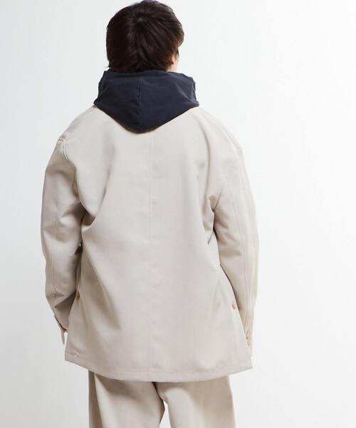 CONVERSE TOKYO（コンバーストウキョウ）の「MACARON CALZE RELAXED FIT JACKET（テーラードジャケット・レディース・ベージュ/ネイビー/チャコールグレー・SMALL/MEDIUM）」の17枚目の写真