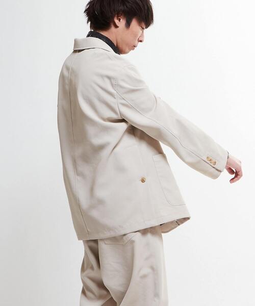 CONVERSE TOKYO（コンバーストウキョウ）の「MACARON CALZE RELAXED FIT JACKET（テーラードジャケット・レディース・ベージュ/ネイビー/チャコールグレー・SMALL/MEDIUM）」の19枚目の写真