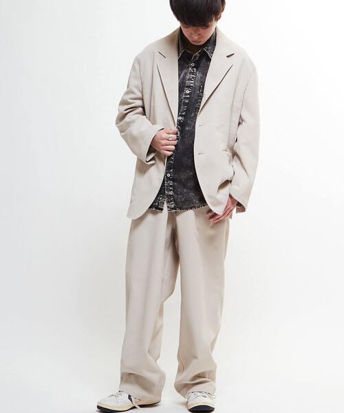 CONVERSE TOKYO（コンバーストウキョウ）の「MACARON CALZE RELAXED FIT JACKET（テーラードジャケット・レディース・ベージュ/ネイビー/チャコールグレー・SMALL/MEDIUM）」の20枚目の写真