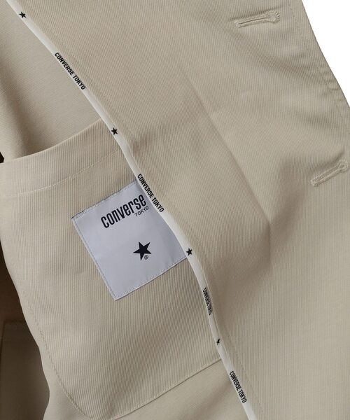 CONVERSE TOKYO（コンバーストウキョウ）の「MACARON CALZE RELAXED FIT JACKET（テーラードジャケット・レディース・ベージュ/ネイビー/チャコールグレー・SMALL/MEDIUM）」の12枚目の写真
