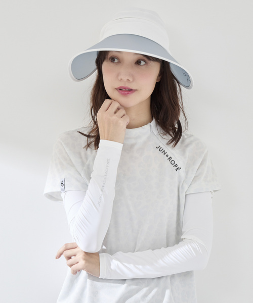 JUN&ROPE'(ジュンアンドロペ)の「【UVカット】【速乾】クールコアUVメッシュ切替ラウンドプルオーバー(Tシャツ/カットソー・レディース・ホワイト/ブラック・S/M/L)」の7枚目の写真