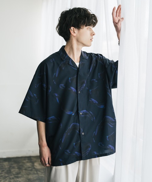 Rocky Monroe(ロッキーモンロー)の「接触冷感 オーバーサイズ 花柄 ペイズリー柄 グラフィック柄 総柄開襟アロハシャツ(シャツ/ブラウス・メンズ・ブラック/ホワイト系/ホワイト系1/ホワイト系2/ダークグリーン/ホワイト系3/ネイビー/ブラック系/ホワイト/ホワイト系4/ブラック系1・M/L/XL)」の17枚目の写真