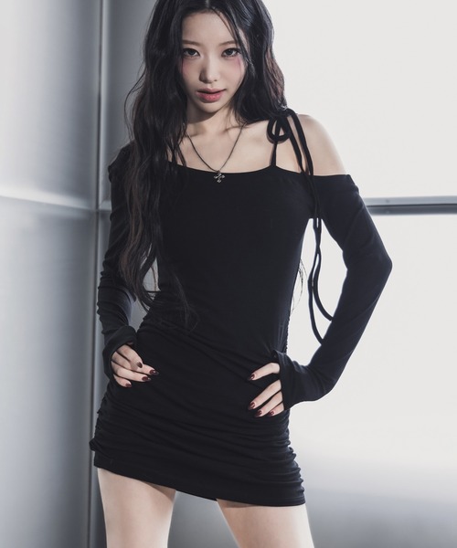 美品 Chloe ミニワンピース カットソー S ブラック 小さいサイズ ティアードミニワンピース 低身長さん・小柄女性